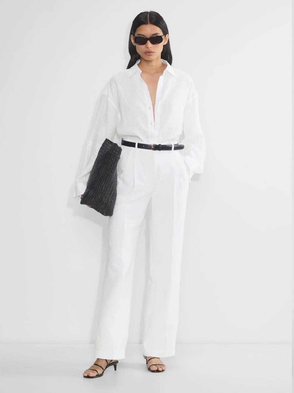 NWT Aritzia The Effortless Pants in Linen - High Waisted, Wide Leg, Full Length